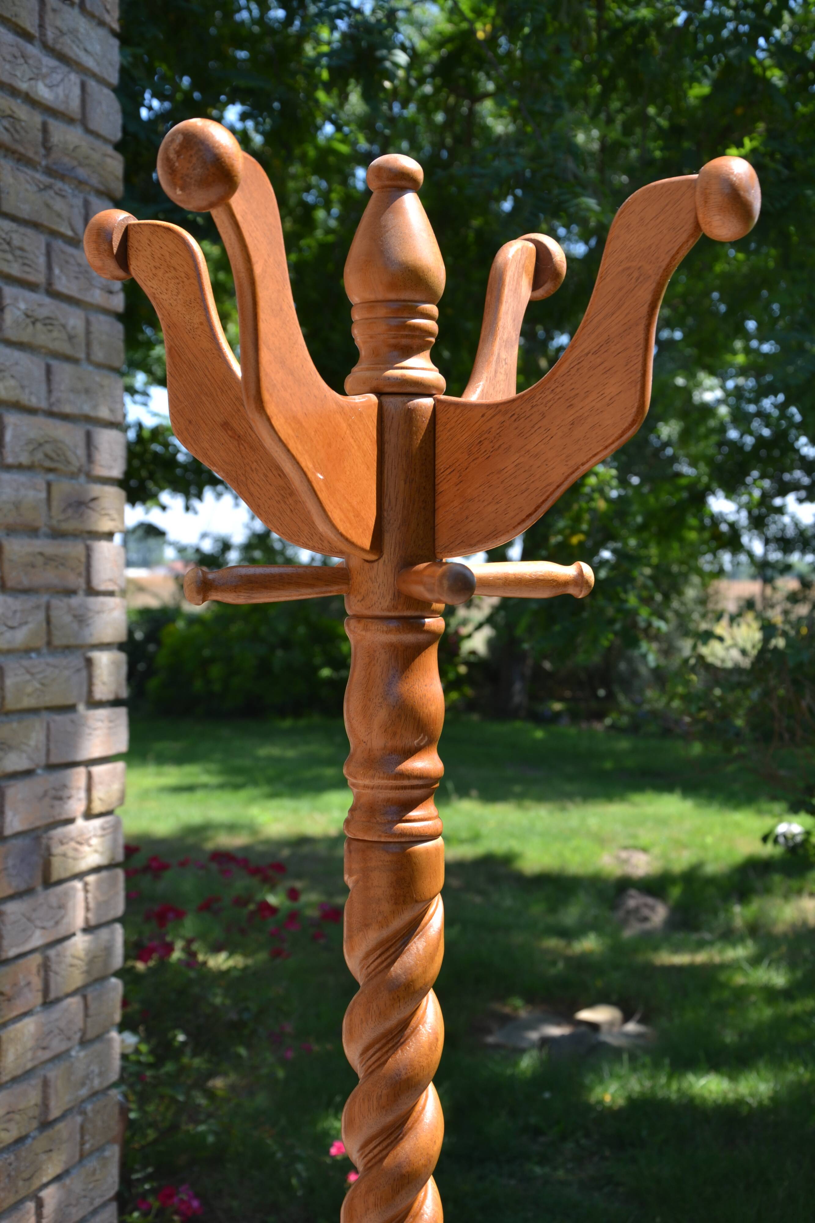 Vintage floor-standing coat rack