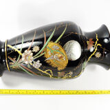 Art Nouveau vase in gold and silver enamelled glass hand painted