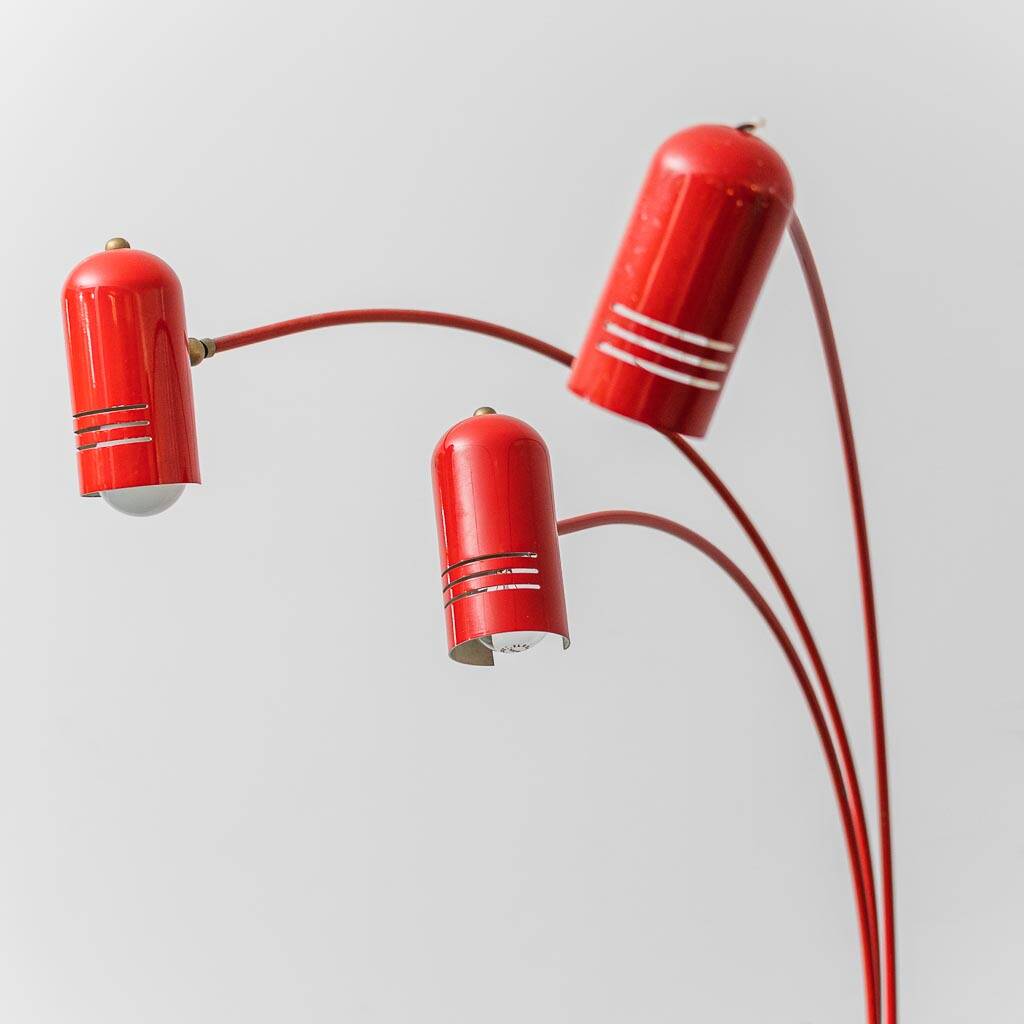 Floor lamp with 3 lights, 1970s vintage modernism
