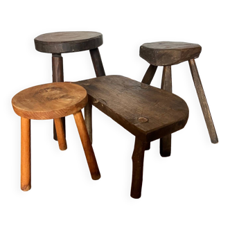 Ensemble de 4 tabourets dépareillés