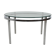 1970s round conference table chrome and glass, italy