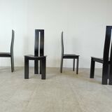 Set of 4 dining chairs by Pietro Costantini for Ello, 1980s