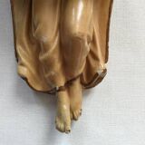 Bénitier céramique ange ailé antique objet religieux décoration campagne