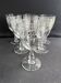 6 Baccarat water glasses with inclined Greek engraving.