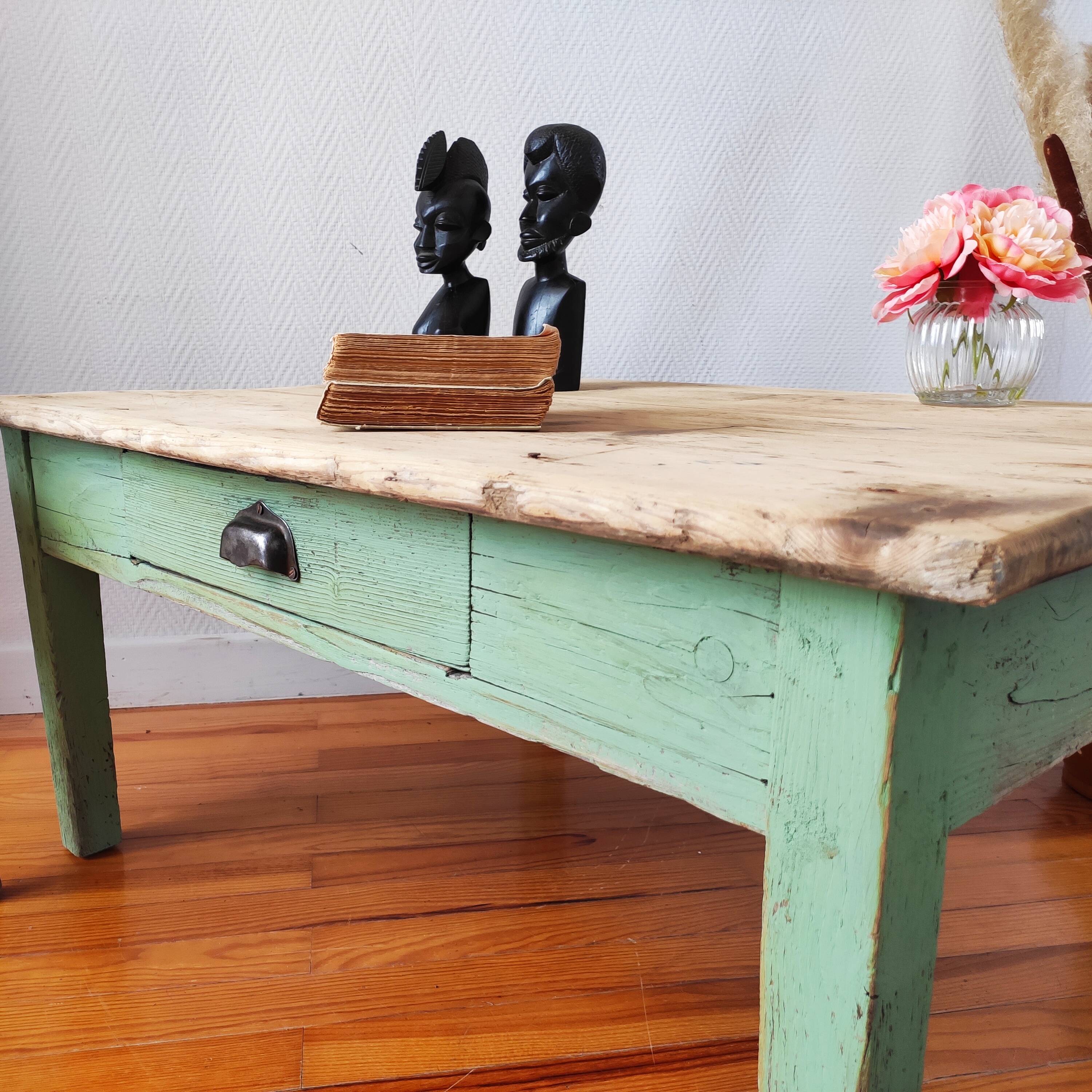 Weathered farmhouse coffee table