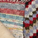 Colorful Boucherouite Berber rug - 64 x 196 cm