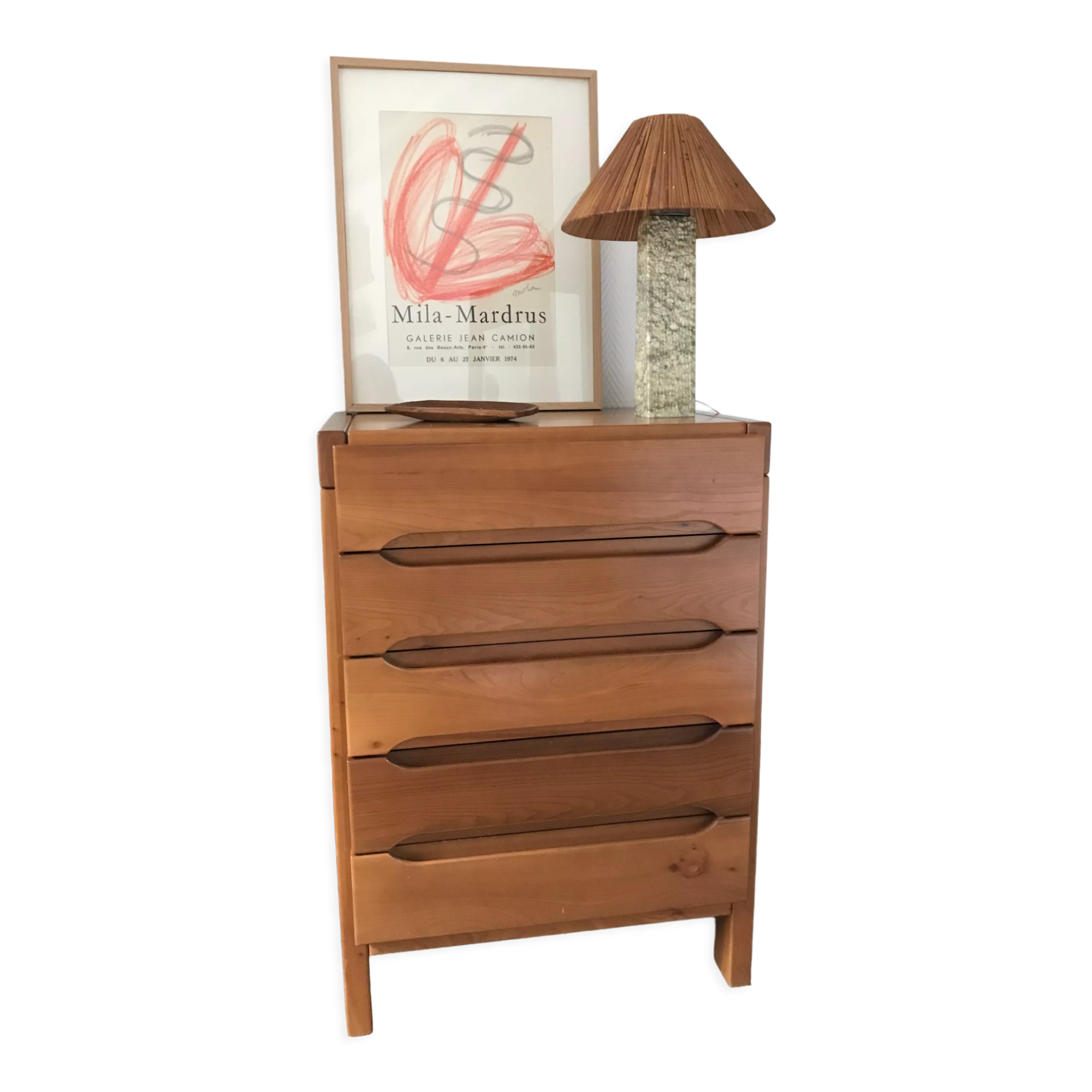 Commode en orme massif Maison Regain