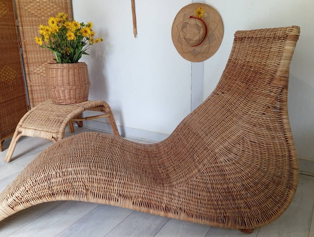 Carl Ojerstam rattan lounge chair