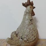 Coq en céramique craquelée athezza