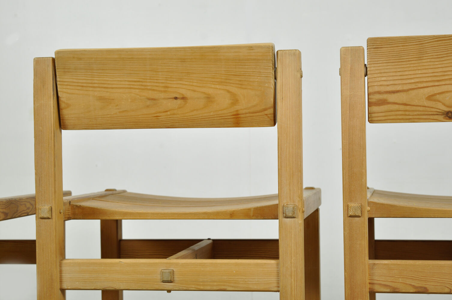 Trybo series pine dining chairs (4) by Edvin Helseth for Stange Bruk, Norway 1960s