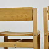Trybo series pine dining chairs (4) by Edvin Helseth for Stange Bruk, Norway 1960s