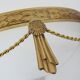 Large pair of half-moon wall lights in brass and glass maison zonca