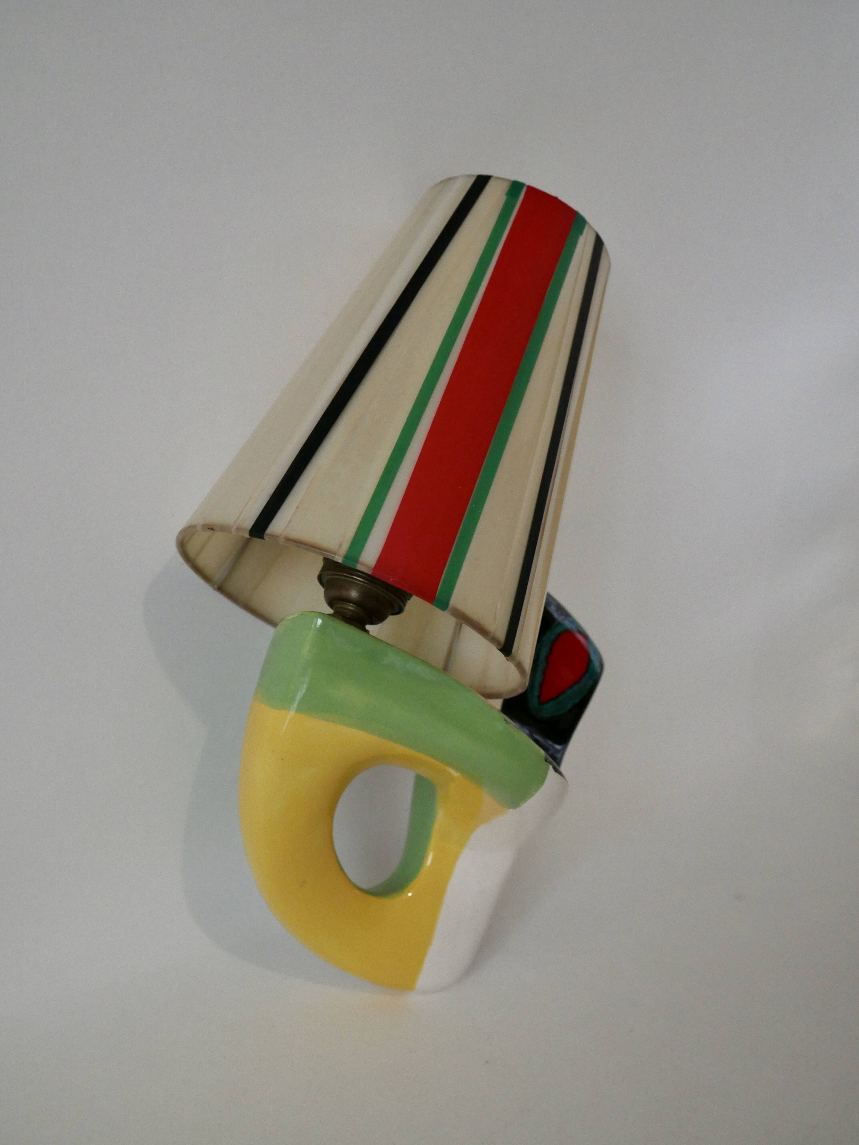 Mid-century design ceramic wall lamp circa 1950