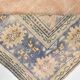 Grand Tapis Oushak Vintage, Laine Fait Main, Pêche et Bleu, 194x267 Cm