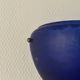 Sconces, signed, in satin blue glass paste from the 1930s