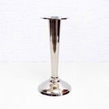 Chrome metal candlestick