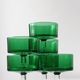 6 translucent green champagne glasses, Cavalier Luminarc dessert glasses