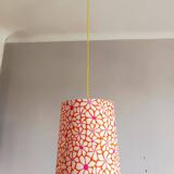 Custom-made vintage 1970s flower pendant light