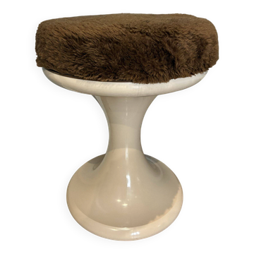 Tabouret de design Emsa, années 1970, avec une housse de siège supplémentaire.
