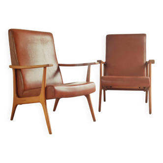 Paire de fauteuils vintage