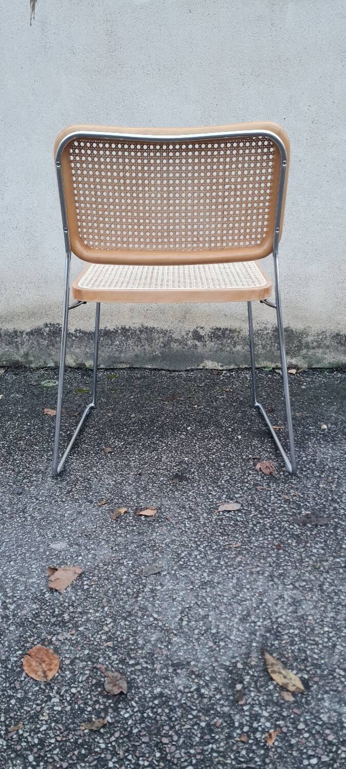 Talin chrome and cane chair