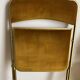 Vintage chaisor folding chair in gold yellow velvet