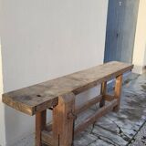 Carpenter's workbench in old solid oak - 2m50