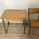 Bureau d’écolier et sa chaise années 50