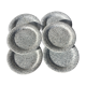 Speckled dessert plates blue gray Quadrifoglio