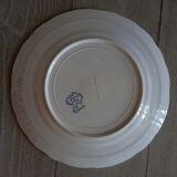 Pair of flat plates Terre de Fer "Régence" Saint-Amand & Hamage