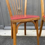 Set of 3 vintage chairs baumann 1960