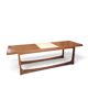 Vintage Scandinavian extendable coffee table with sled legs.