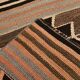 2x5 Salmon Brown Geometric Kilim Rug, 80x170Cm