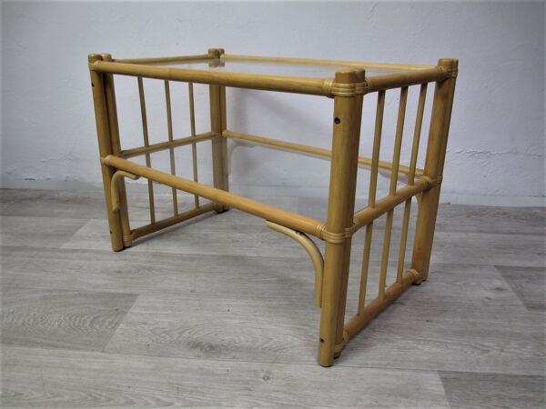 Table latérale de bambou, années 70