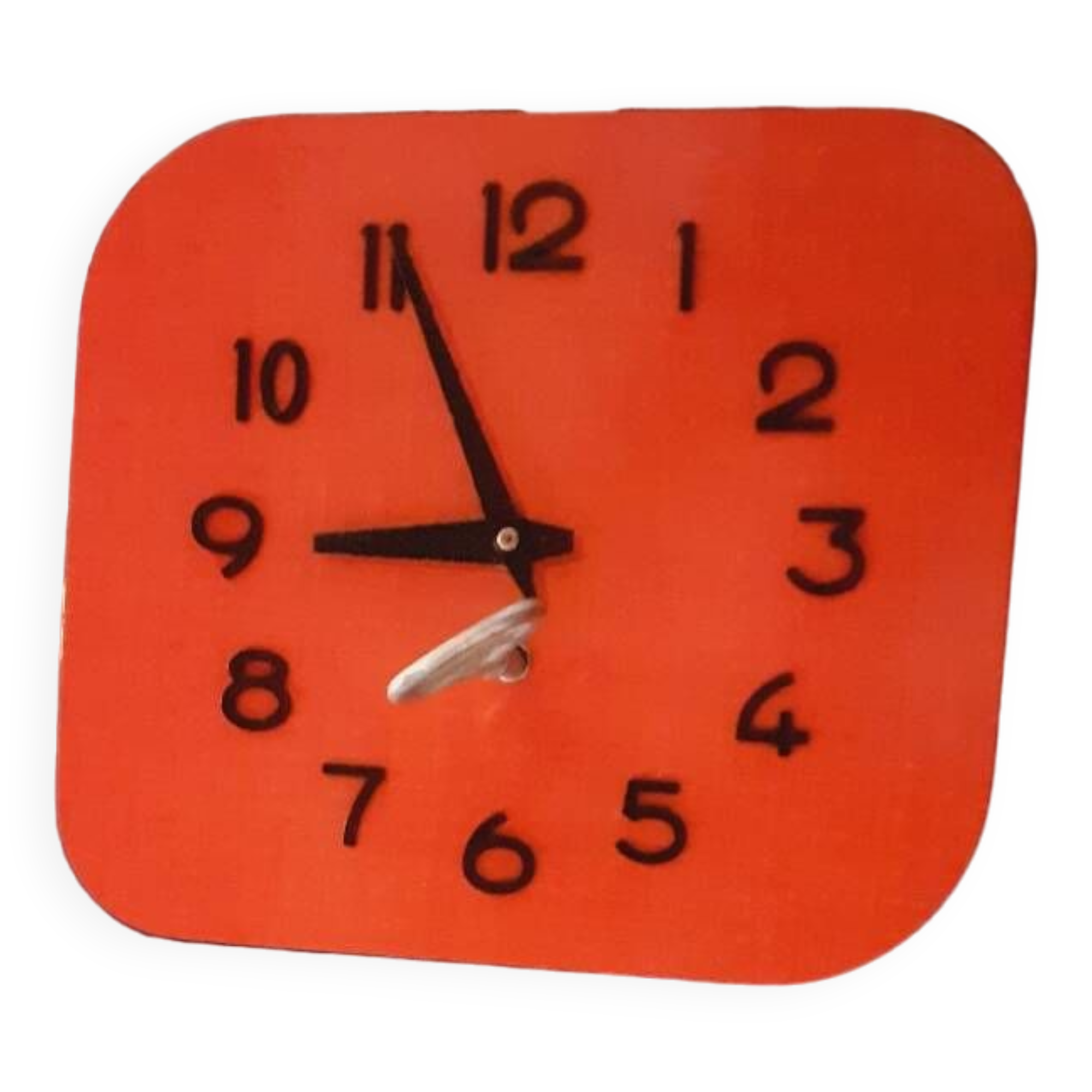 Vintage wall clock from the 50s in red formca
