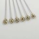 Set of neoclassical cocktail spoons, silver-plated brass, G.A.B., Sweden, 1930s