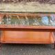 Vintage Louis Philippe coffee table in solid wood and glass, 110x55cm