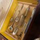 Art Deco menagere in silver metal