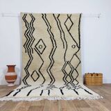 Handmade wool Berber rug 275 x 144 cm