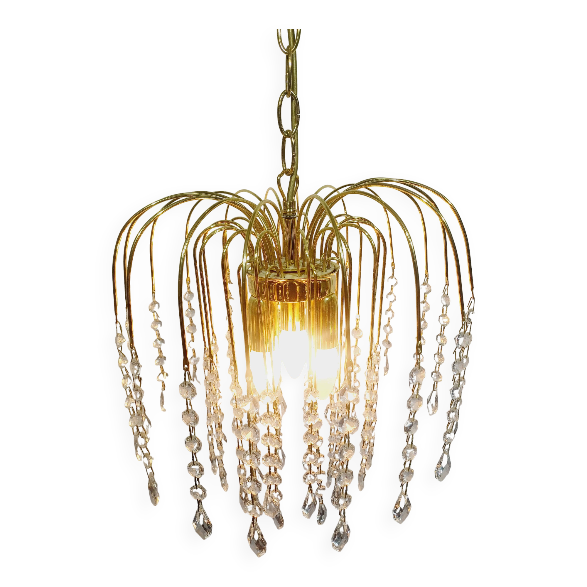 3 light crystal chandelier