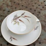 Coffee service, composed of 10 pieces, 3 cups and 3 saucers, a bowl, a saucer, vintage