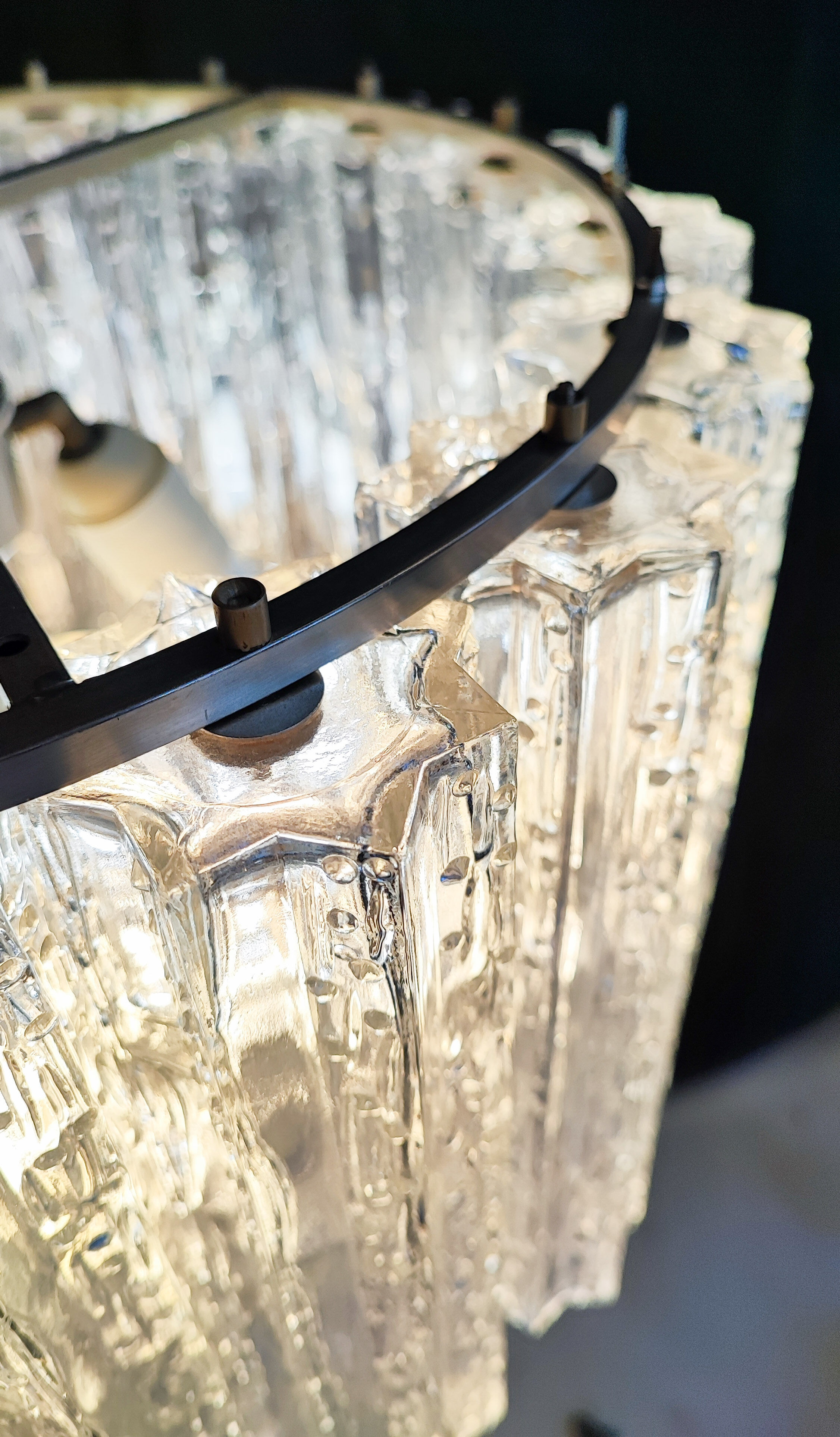 Chandelier Tube Tronchi in Murano Glass by Paolo Venini, 1970