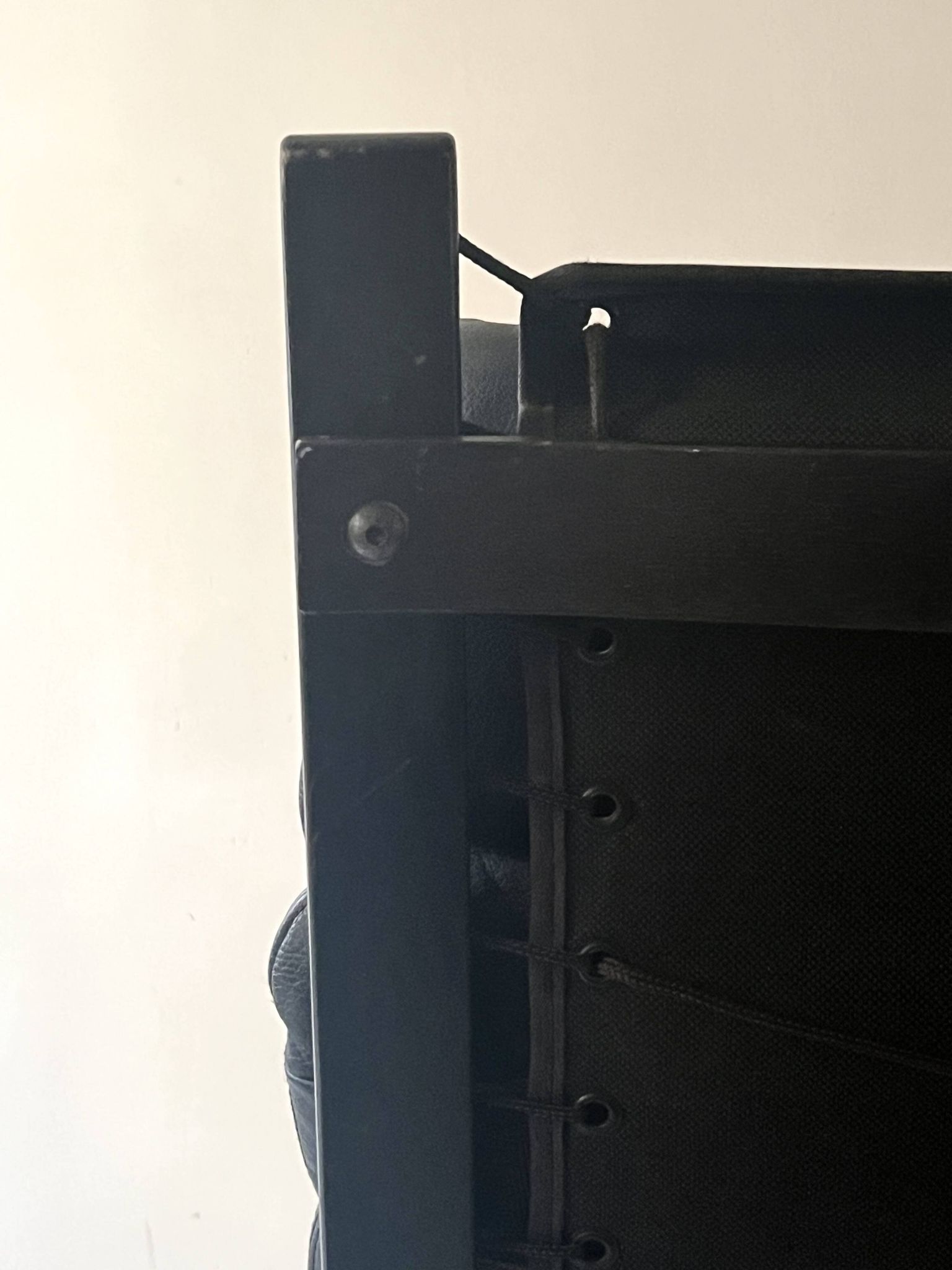 Scandinavian black leather armchair Siesta by Ingmar Relling, design 1970.