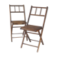 Pair of folding chairs 1950 sitting with blades