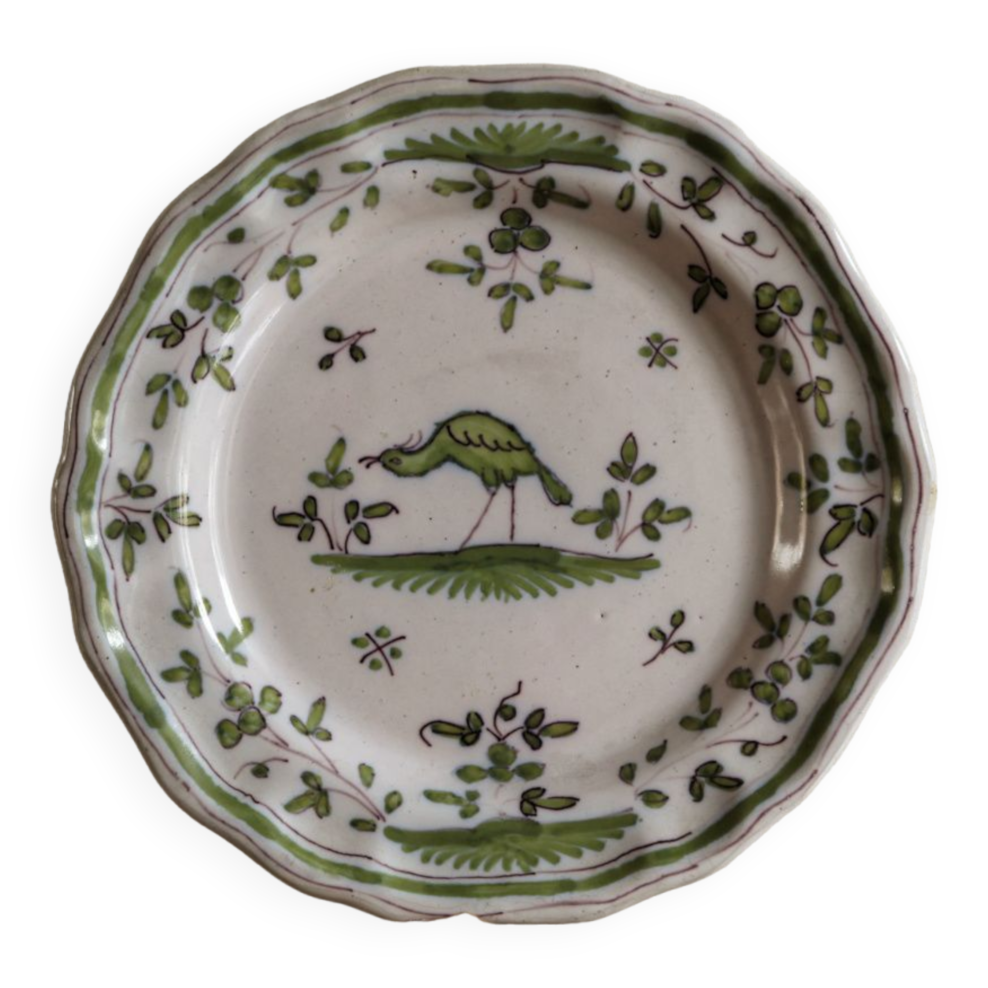 Earthenware plate from Moustiers, 18th century