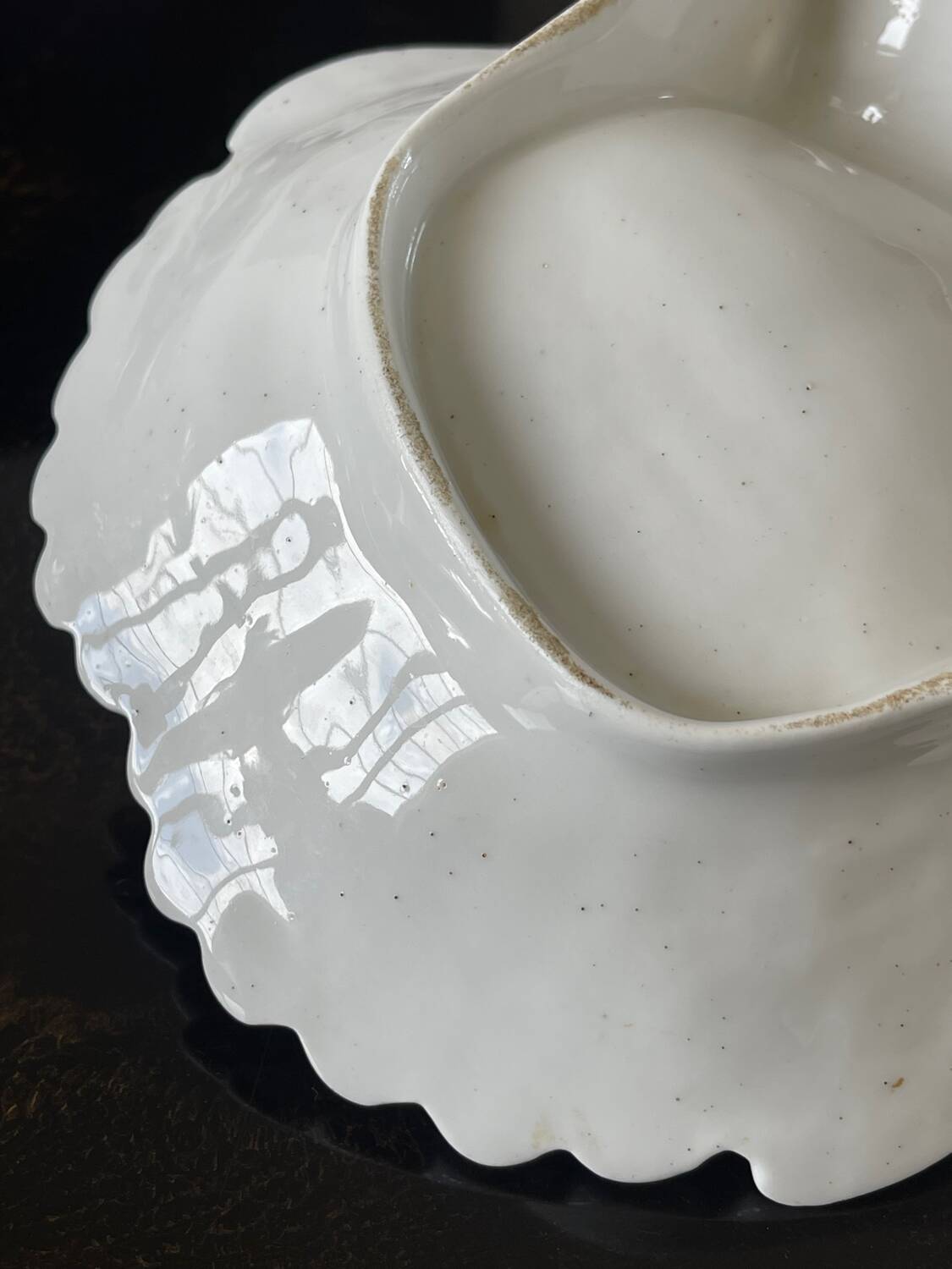 White earthenware plate