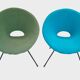 Fauteuils Turquoise & Vert, 1960s, Set de 2
