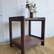 Dark wood bedside table - mid-century modern style