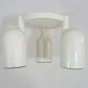 3-spot lase-white metal orientable ceiling light. Kema Keur. Year 80
