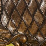 Basket or Pocket Emptying from the 1950s in Carved Wood signed A. Bouchez